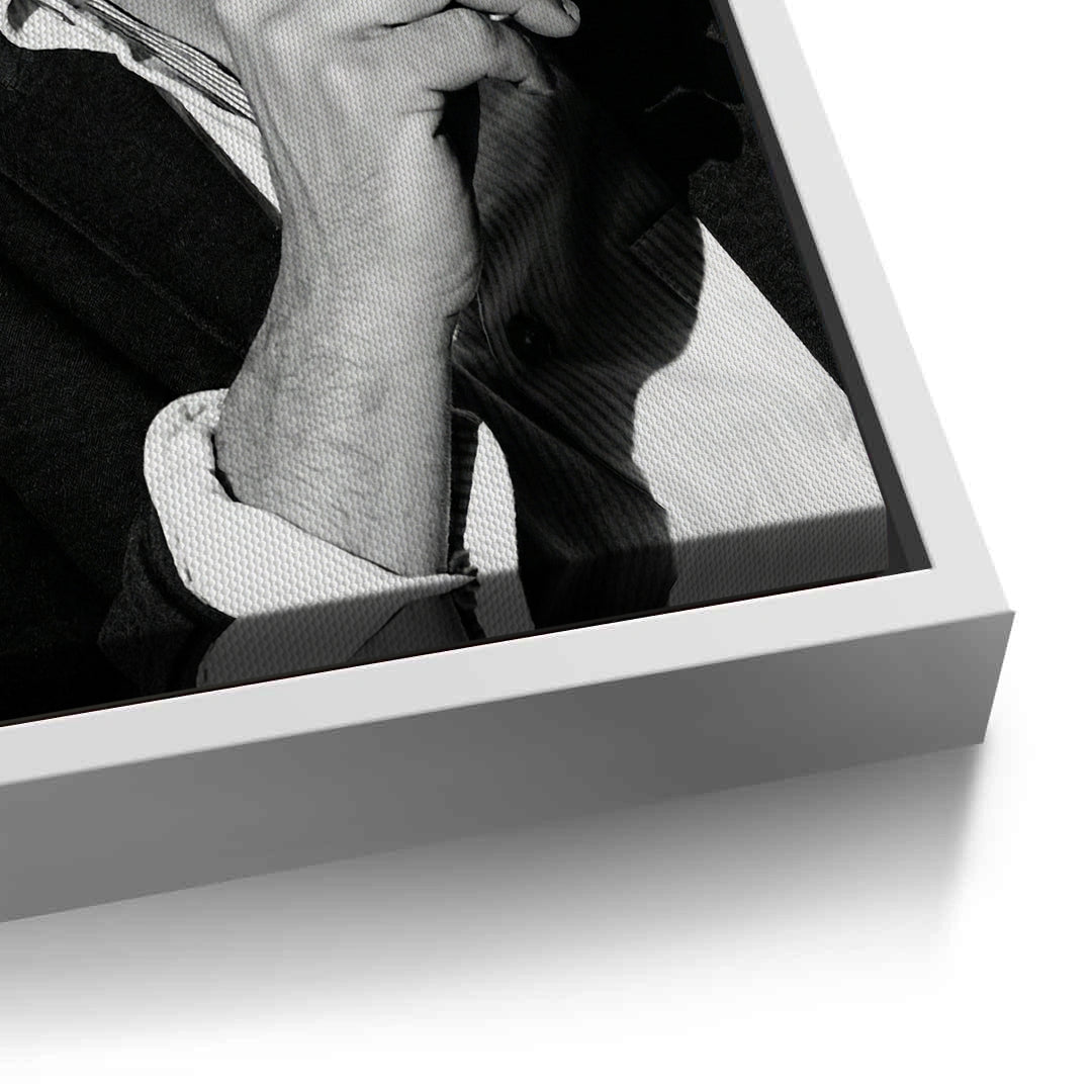 2Pedro Pascal Black and White Cinematic Portrait - Canvas