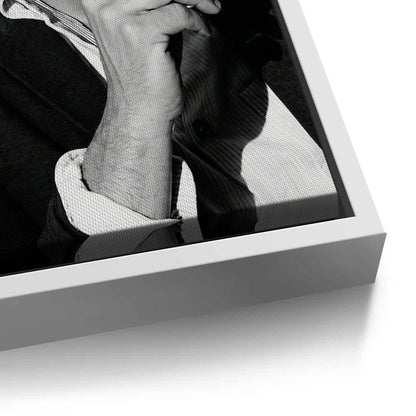 Pedro Pascal Black and White Cinematic Portrait - Canvas