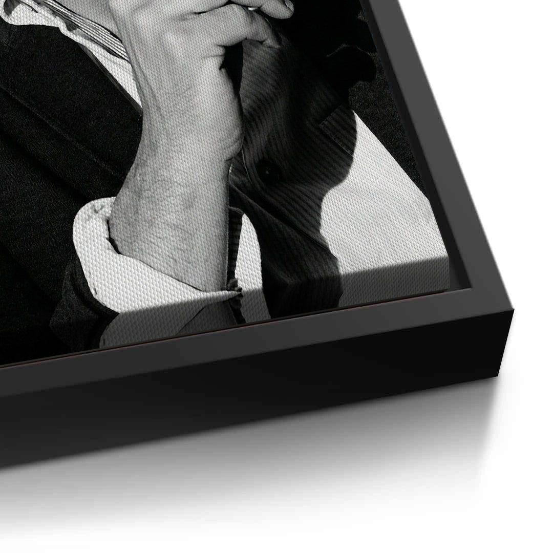 2Pedro Pascal Black and White Cinematic Portrait - Canvas