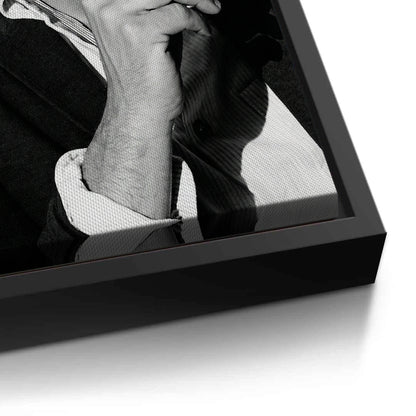 Pedro Pascal Black and White Cinematic Portrait - Canvas