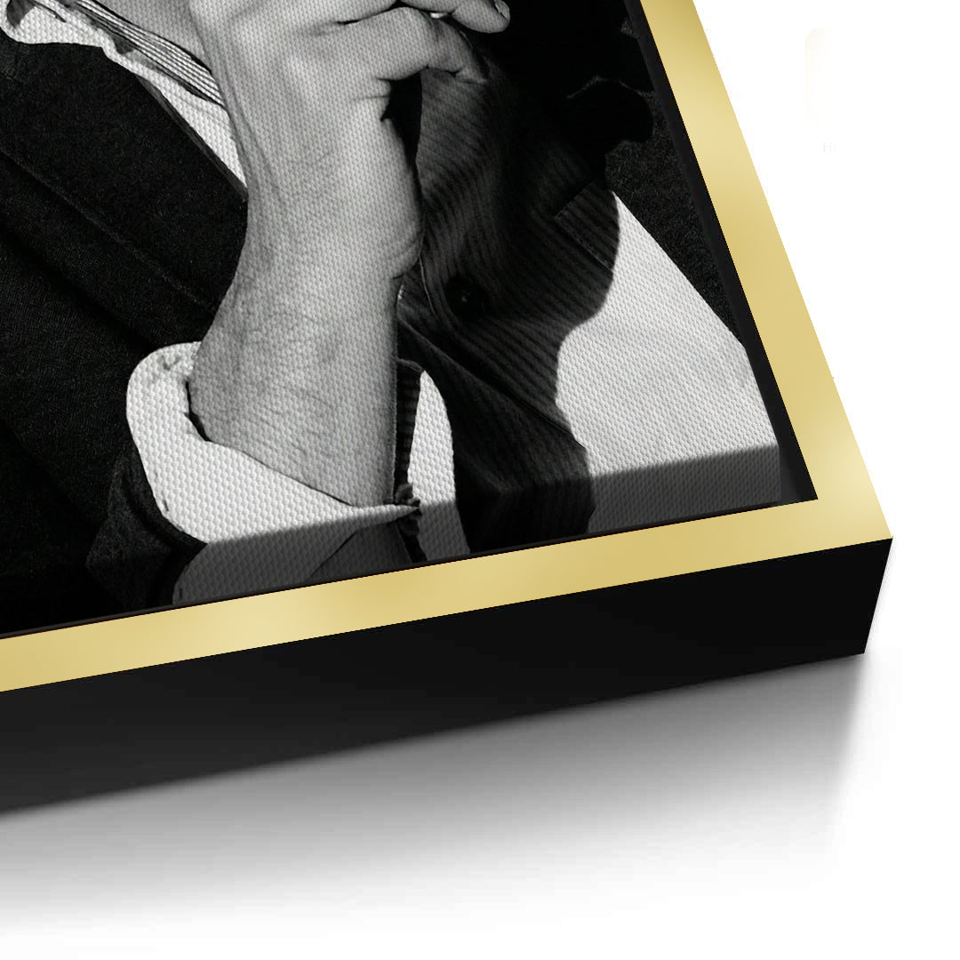 2Pedro Pascal Black and White Cinematic Portrait - Canvas
