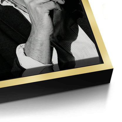 Pedro Pascal Black and White Cinematic Portrait - Canvas