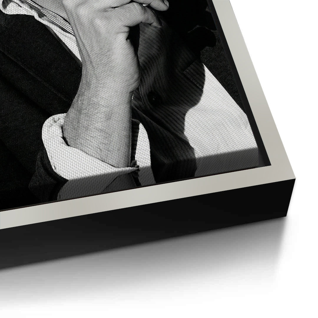 2Pedro Pascal Black and White Cinematic Portrait - Canvas