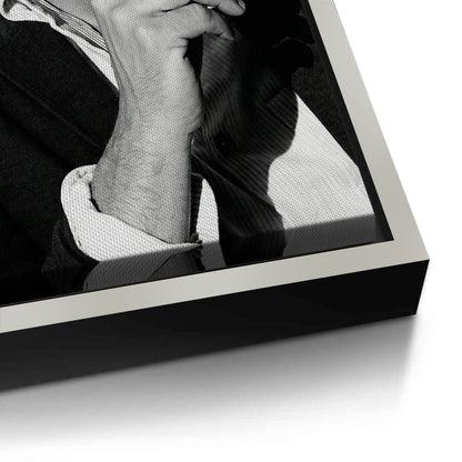 Pedro Pascal Black and White Cinematic Portrait - Canvas