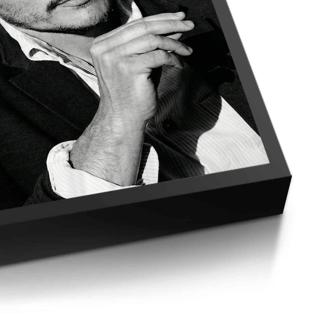 2Pedro Pascal Black and White Cinematic Portrait - Fine Art