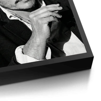 Pedro Pascal Black and White Cinematic Portrait - Fine Art