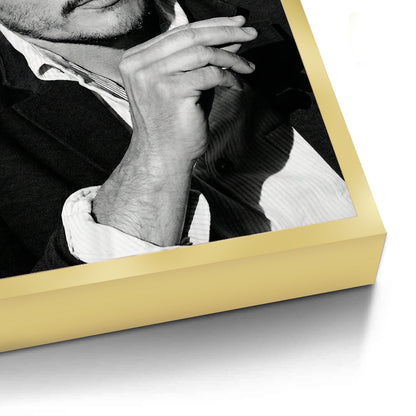 Pedro Pascal Black and White Cinematic Portrait - Fine Art