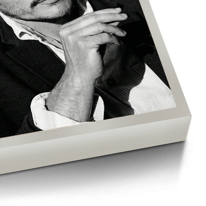 Pedro Pascal Black and White Cinematic Portrait - Fine Art