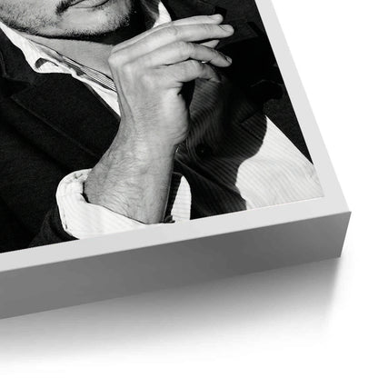 Pedro Pascal Black and White Cinematic Portrait - Fine Art