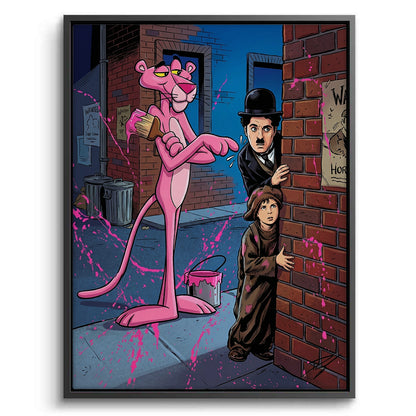 Pink Panther & Charlie Chaplin - Canvas