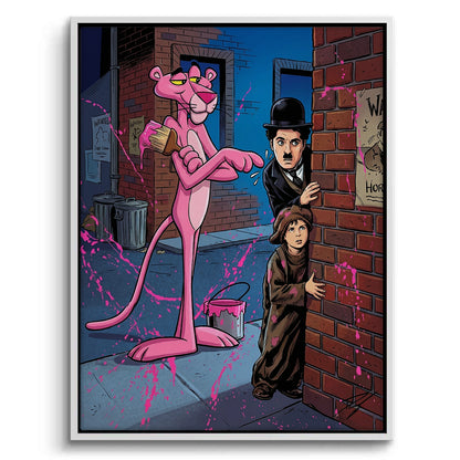 Pink Panther & Charlie Chaplin - Canvas