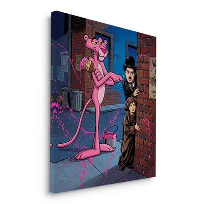 Pink Panther & Charlie Chaplin - Canvas