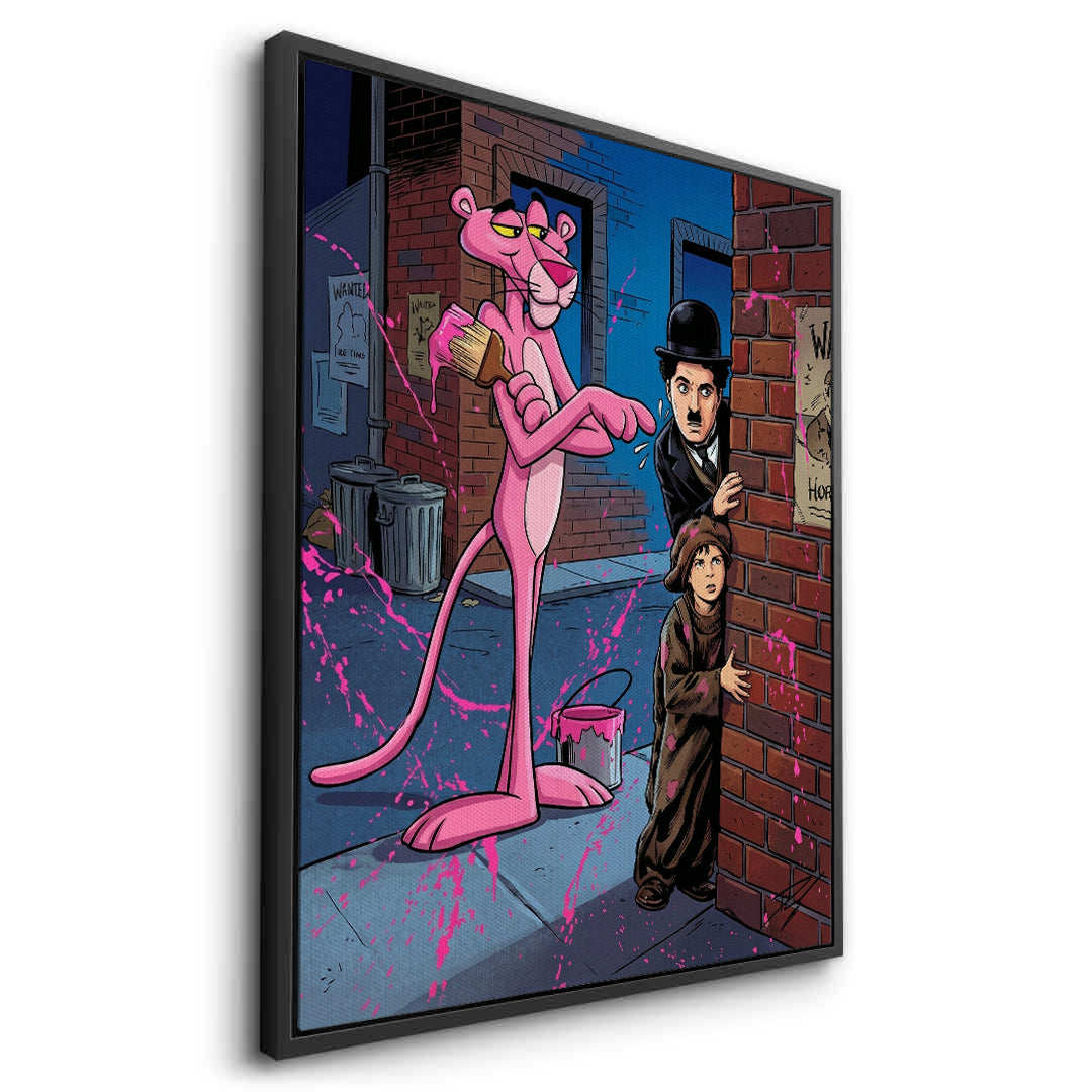 2Pink Panther & Charlie Chaplin - Canvas