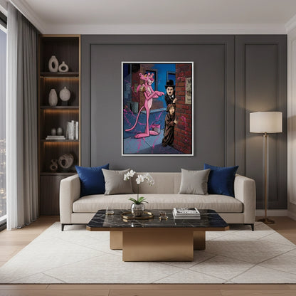 Pink Panther & Charlie Chaplin - Canvas
