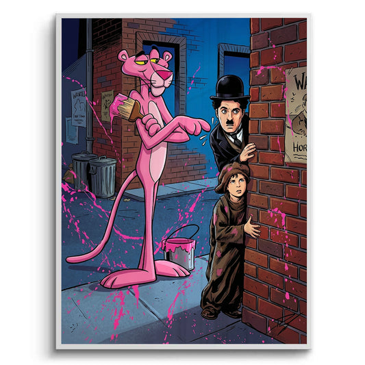 Pink Panther & Charlie Chaplin - Fine Art