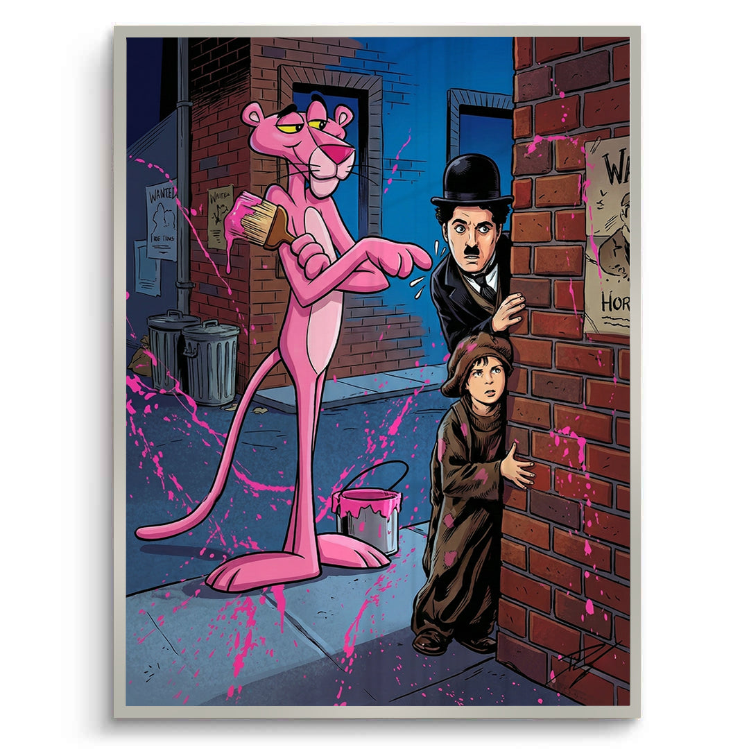 2Pink Panther & Charlie Chaplin - Fine Art