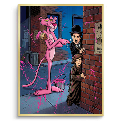 Pink Panther & Charlie Chaplin - Fine Art