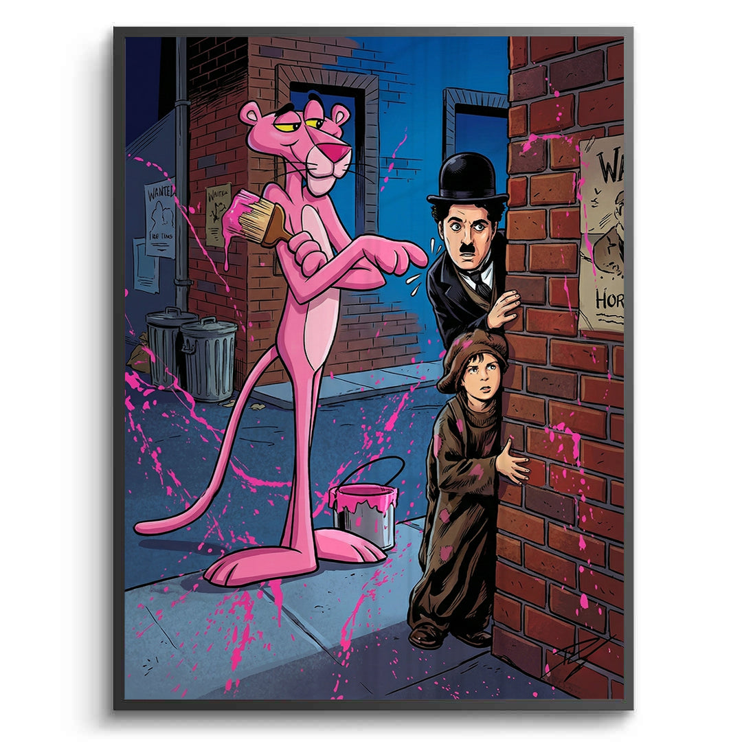2Pink Panther & Charlie Chaplin - Fine Art