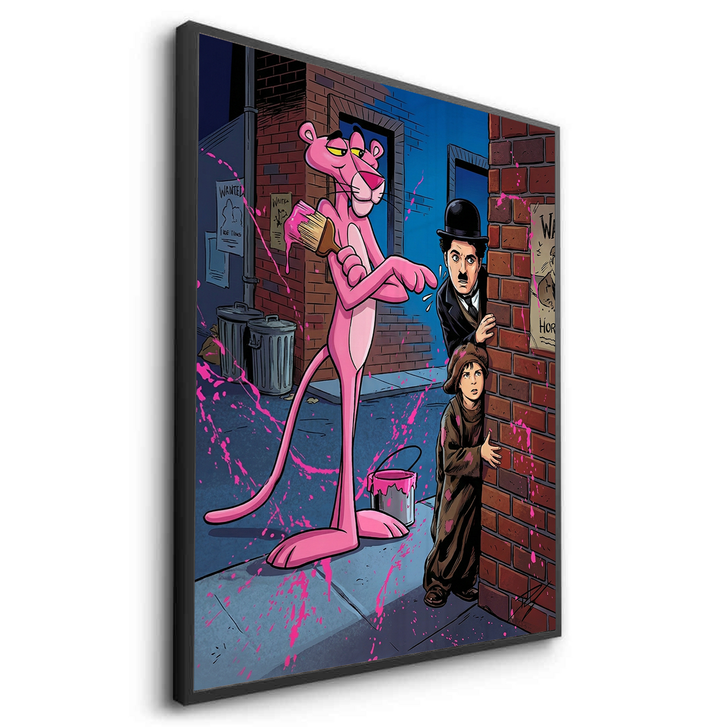 2Pink Panther & Charlie Chaplin - Fine Art