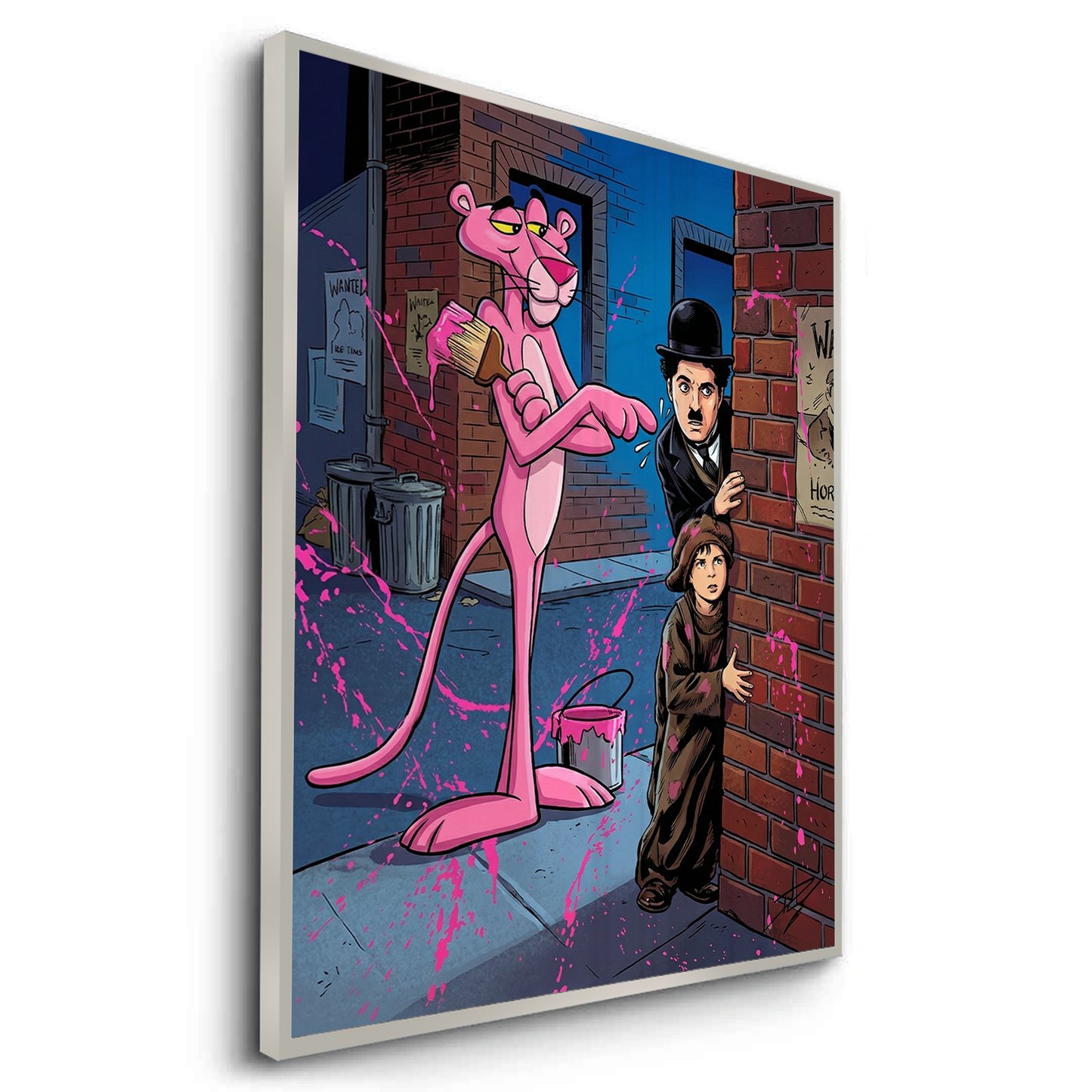 2Pink Panther & Charlie Chaplin - Fine Art