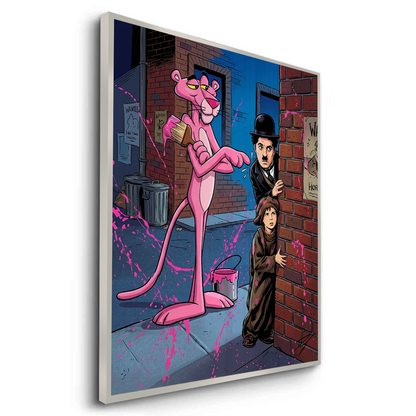 Pink Panther & Charlie Chaplin - Fine Art