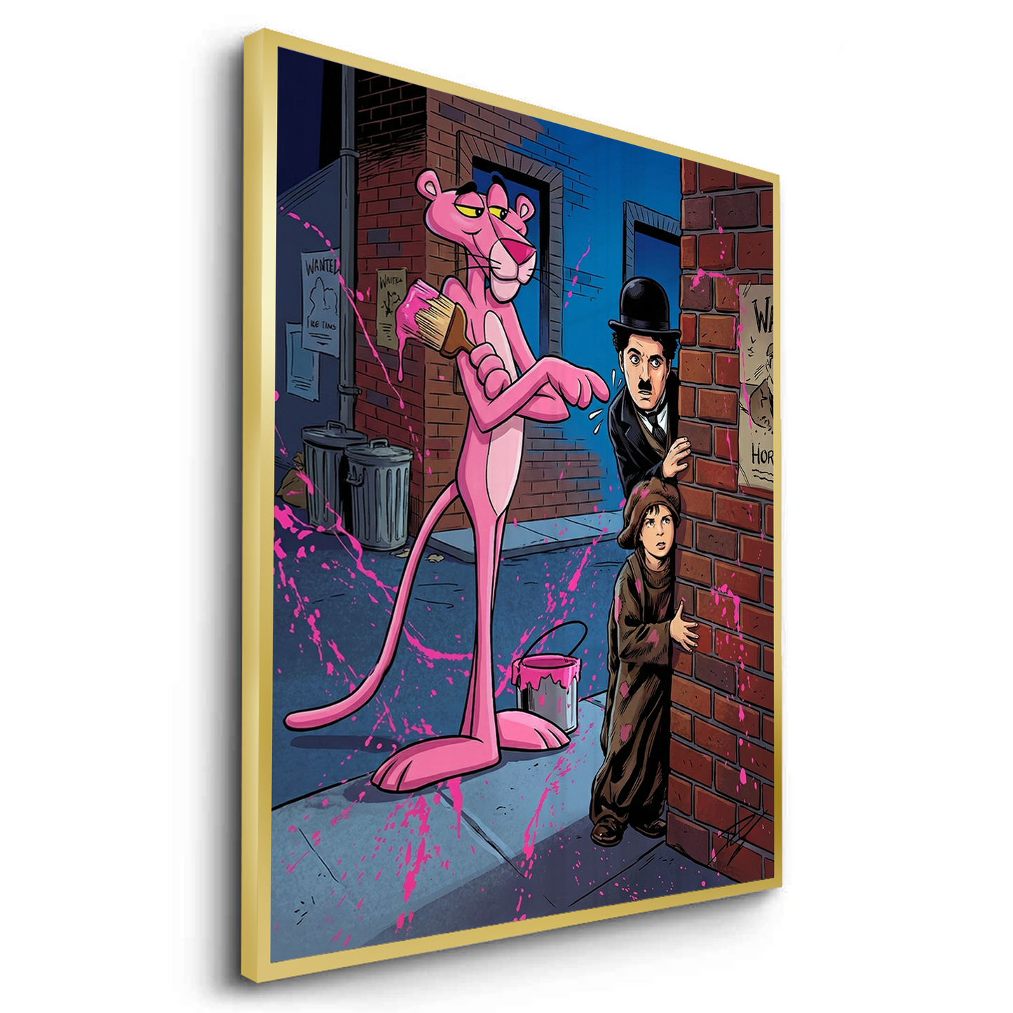 2Pink Panther & Charlie Chaplin - Fine Art