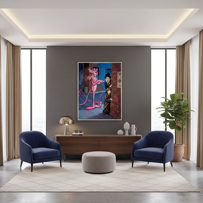 Pink Panther & Charlie Chaplin - Fine Art