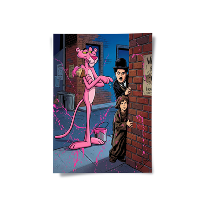 Pink Panther & Charlie Chaplin - Poster