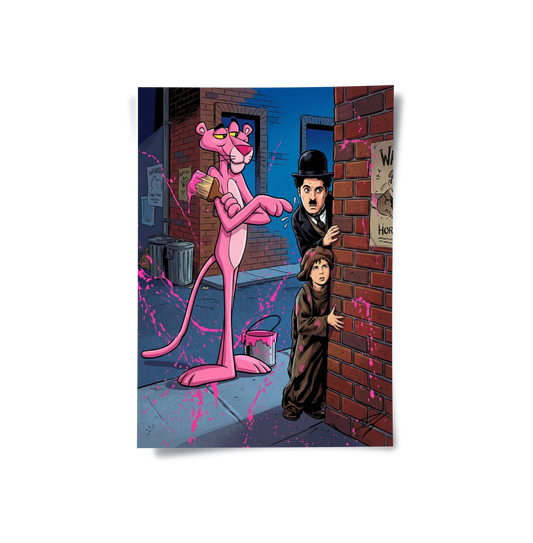 Pink Panther & Charlie Chaplin - Poster