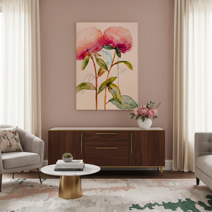 Pink Peony - Canvas