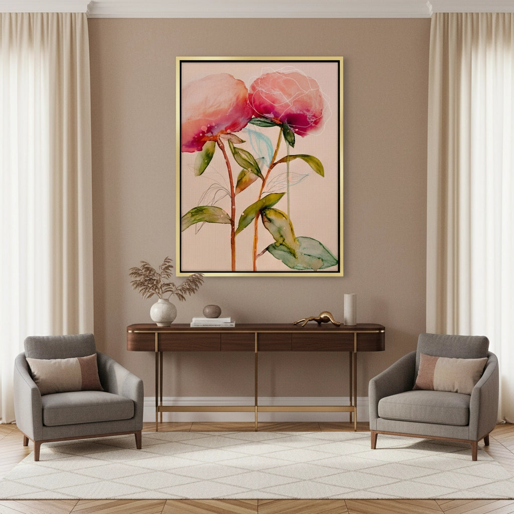 2Pink Peony - Canvas