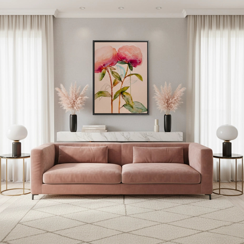 2Pink Peony - Canvas