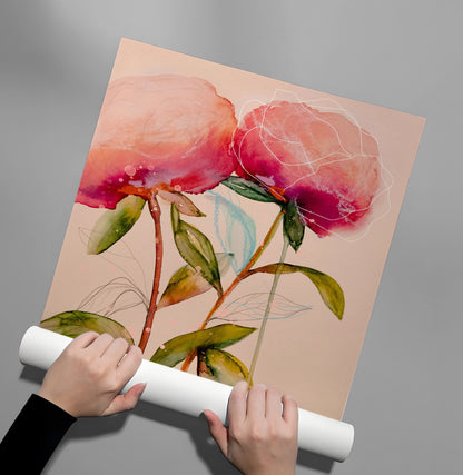 Pink Peony - Poster