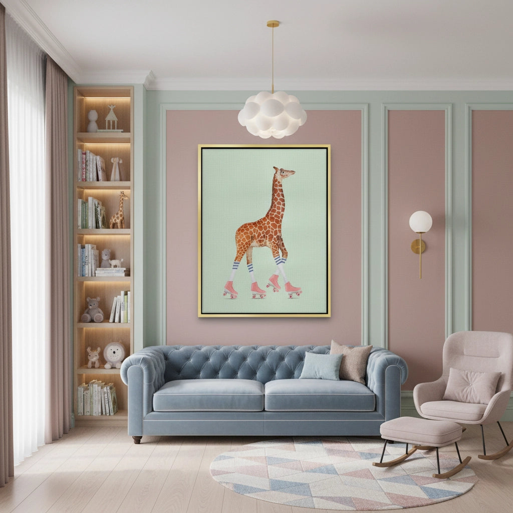 2Pink Roller Skate Giraffe - Canvas