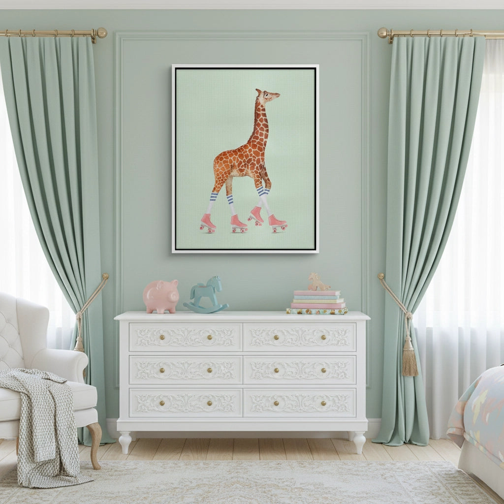 2Pink Roller Skate Giraffe - Canvas