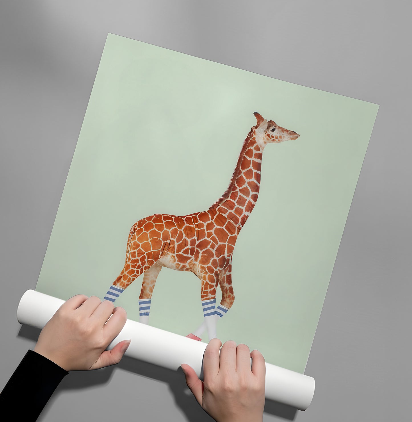 2Pink Roller Skate Giraffe - Poster