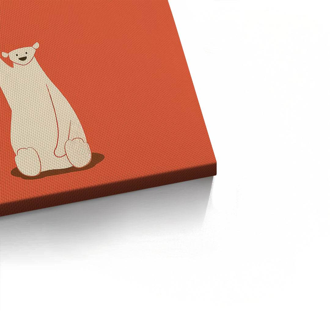 2Polar Bear Balloons - Canvas