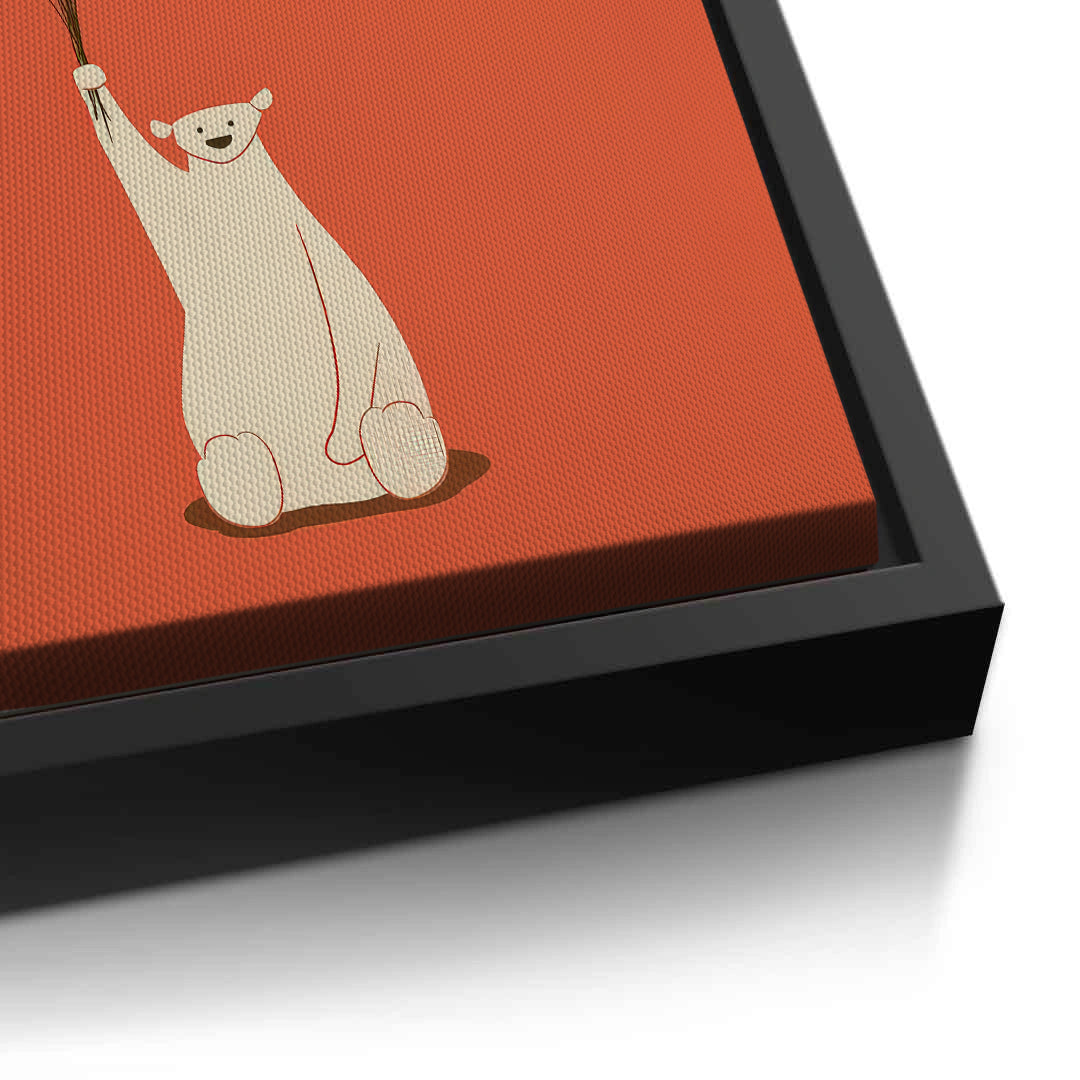 2Polar Bear Balloons - Canvas