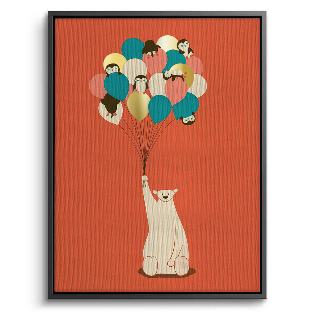 2Polar Bear Balloons - Canvas