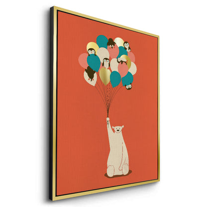 Polar Bear Balloons - Canvas