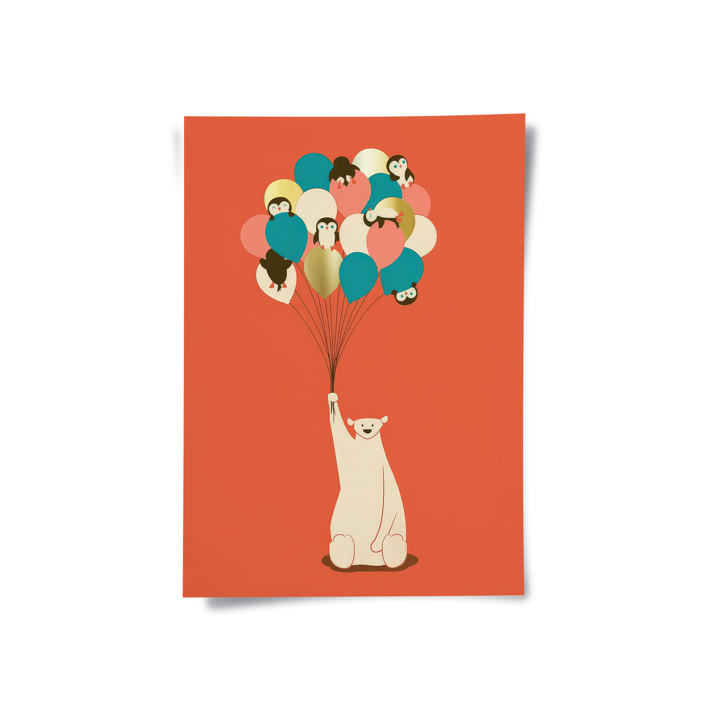 2Polar Bear Balloons - Poster