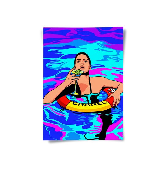 Poolside Martini - Poster