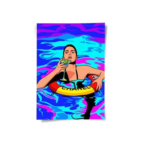 Poolside Martini - Poster