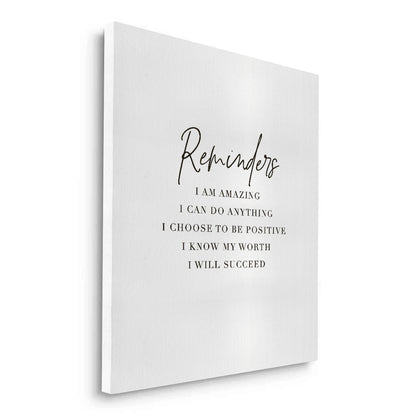 Positive Affirmation - Canvas
