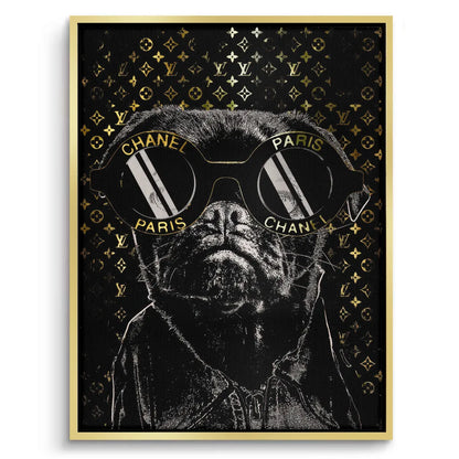 Pug in Chanel Sunglasses - Canvas