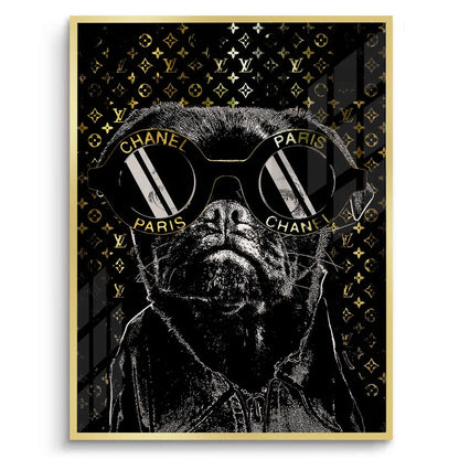 Pug in Chanel Sunglasses - Fine Art