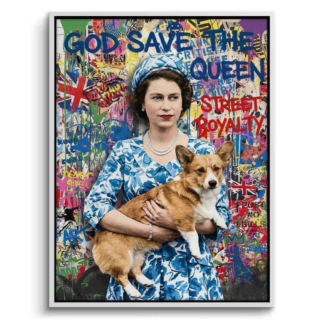 2Queen Elizabeth II Graffiti - Canvas