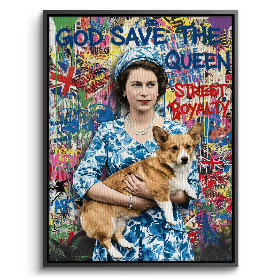 2Queen Elizabeth II Graffiti - Canvas