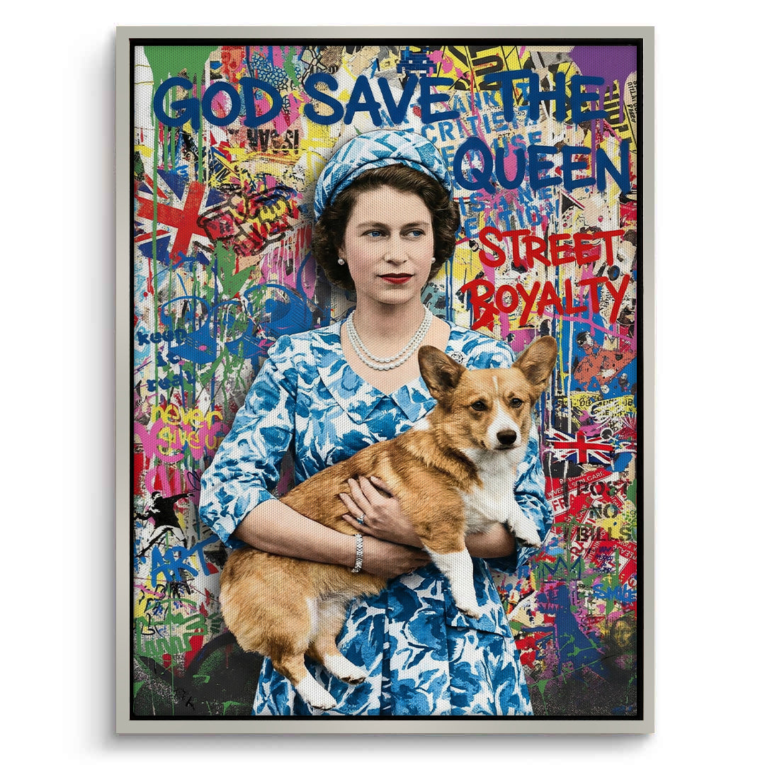 2Queen Elizabeth II Graffiti - Canvas