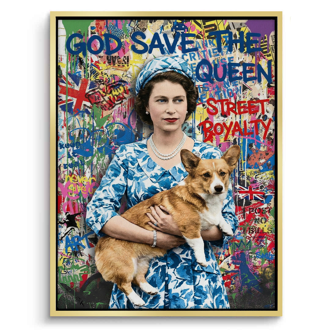2Queen Elizabeth II Graffiti - Canvas